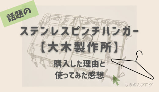 大木製作所のステンレスピンチハンガーを購入した理由と使った感想
